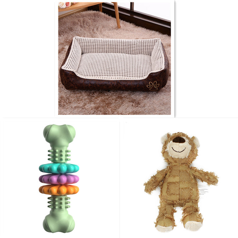 Kuschelige Hundebett von SmartPfoti – sicheres Anti‑Stress‑Bett mit passenden Spielzeug