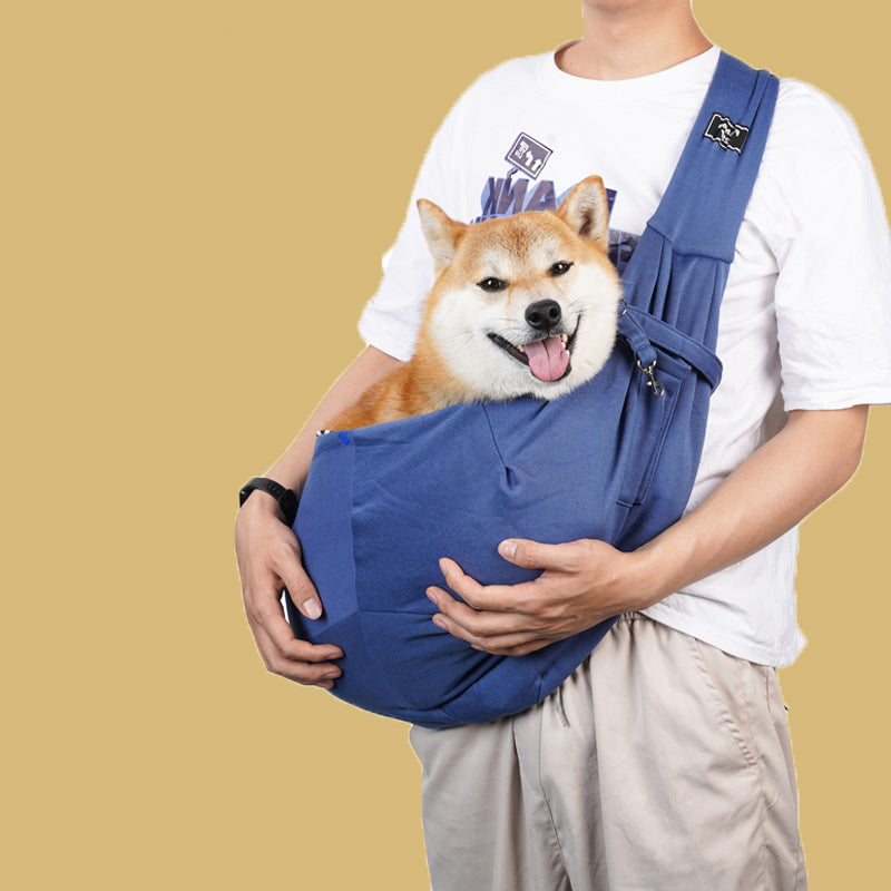 Transporttasche für Katzen und Hunde - groß, faltbar, atmungsaktiv – Haustier Transport-Rucksack & Umhängetasche