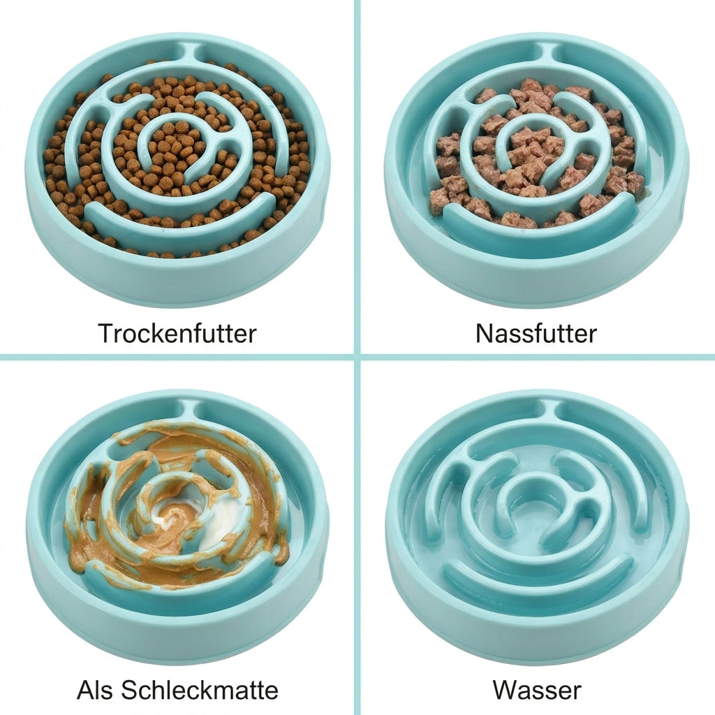 Napf für Trockenfutter, Nassfutter, als Schleckmatte und für Wasser